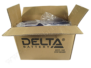 Открытая коробка с аккумулятором Delta HR 12-100
